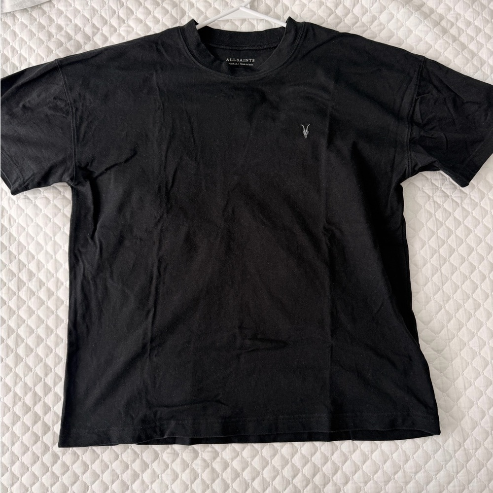 All Saints Men’s Black Crew Neck Oversized